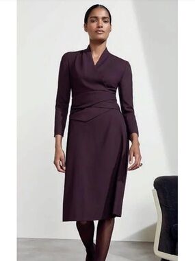 The Fold London Westbury plum dress